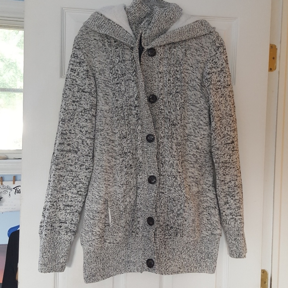 Soft Sweater Jacket - Fuzzy Lining